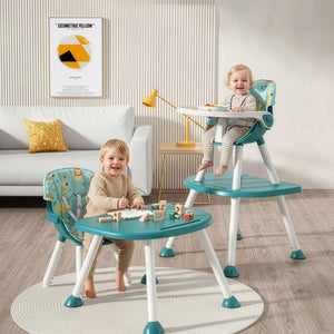 R for Rabbit Cherry Berry 3-in-1 High Chair Blue - Baby High Chair