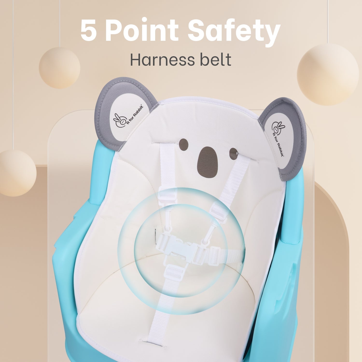 R for Rabbit Cherry Berry Grand High Chair Teddy Green Baby Gear - Baby High Chair