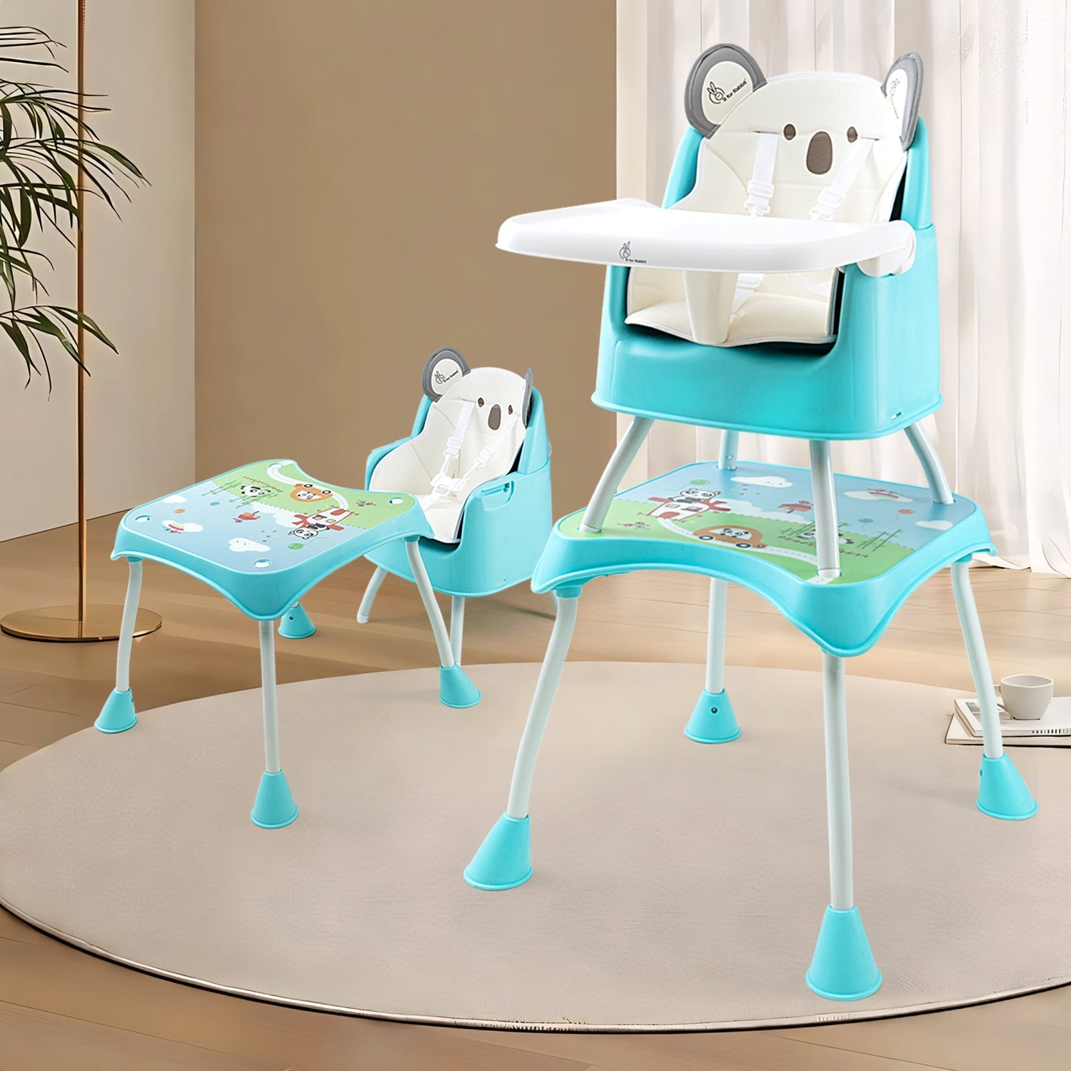 R for Rabbit Cherry Berry Grand High Chair Teddy Green Baby Gear - Baby High Chair