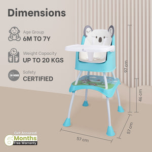 R for Rabbit Cherry Berry Grand High Chair Teddy Green Baby Gear - Baby High Chair