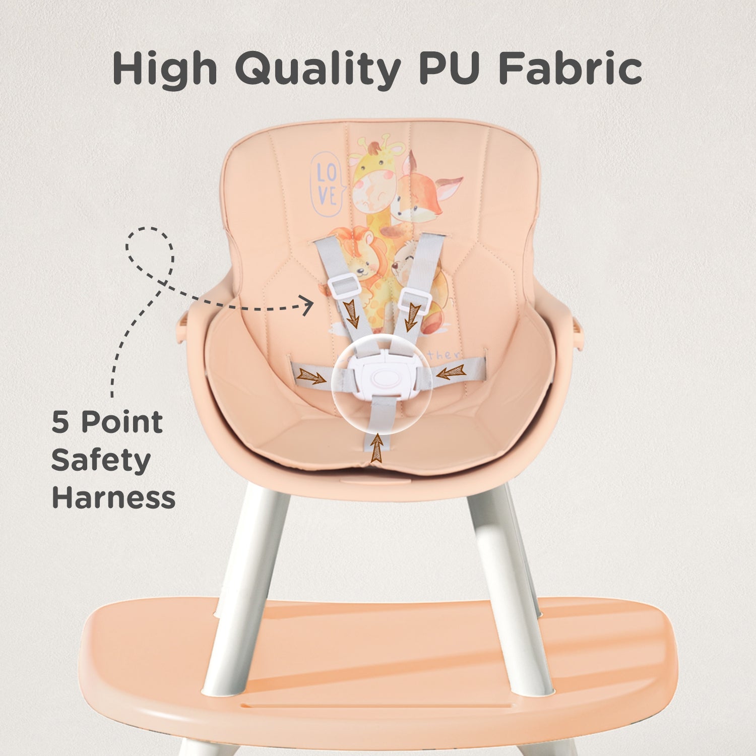 R for Rabbit Cherry Berry Safari Baby High Chair - HCCBSLB5