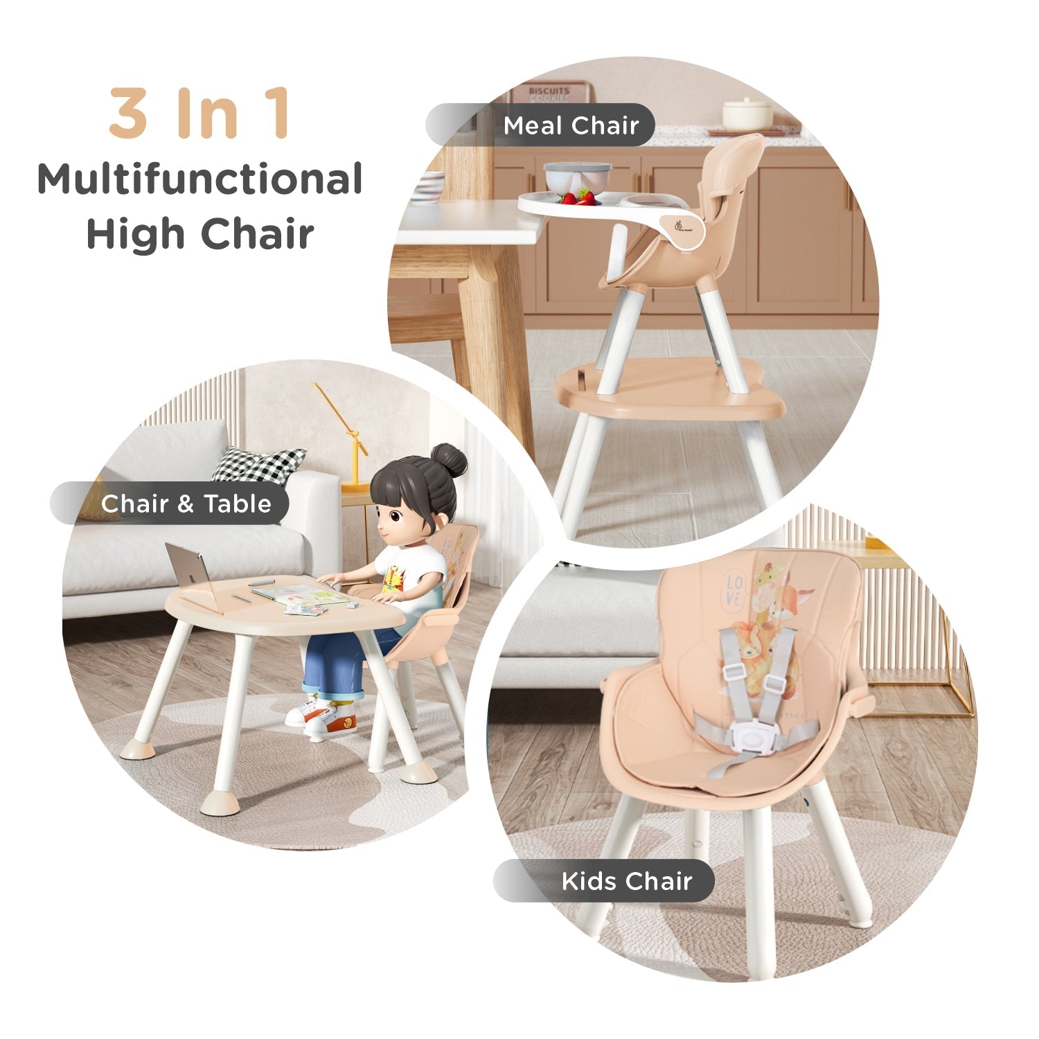 R for Rabbit Cherry Berry Safari Baby High Chair - HCCBSLB5
