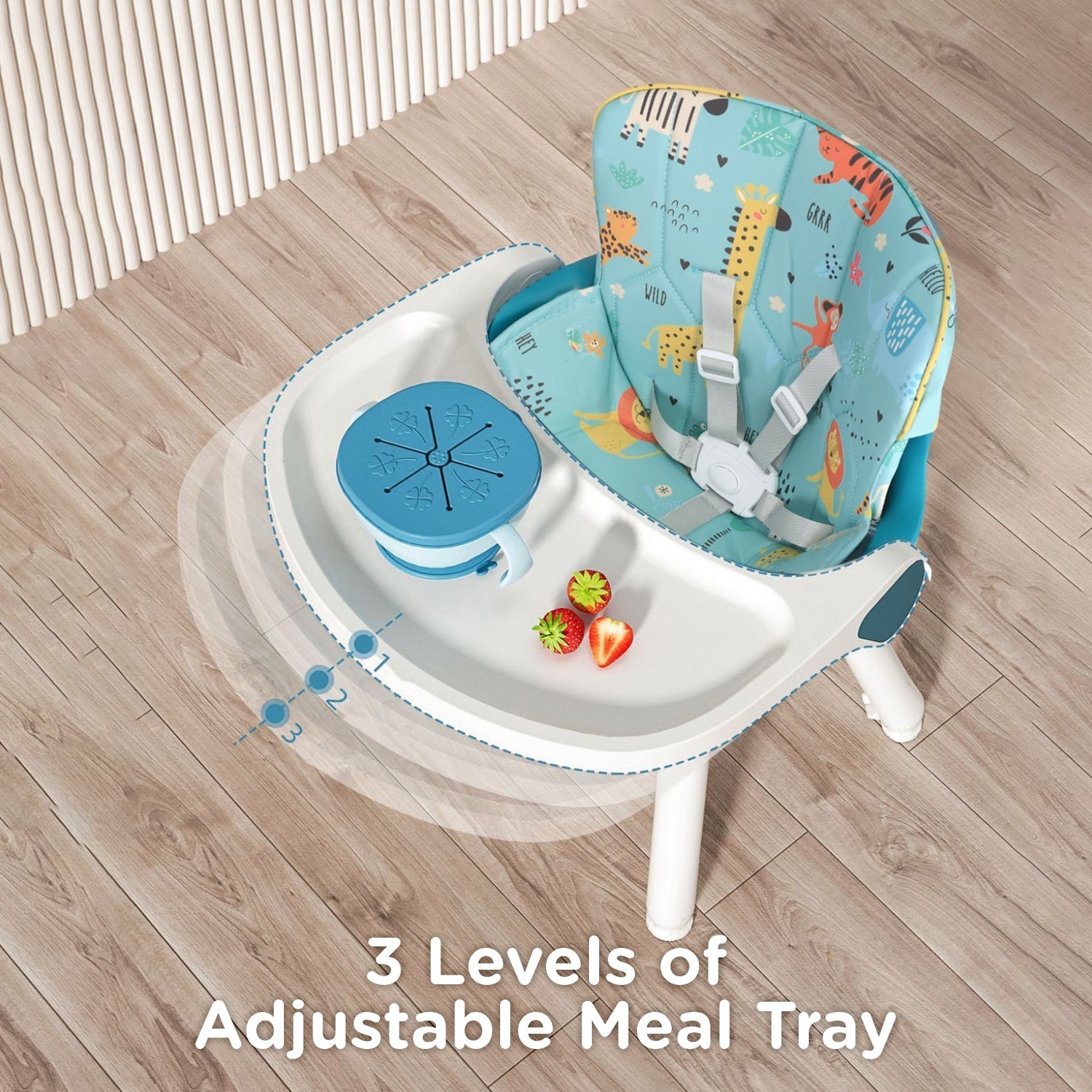 R for Rabbit Cherry Berry Safari Baby High Chair - HCCBSLB5