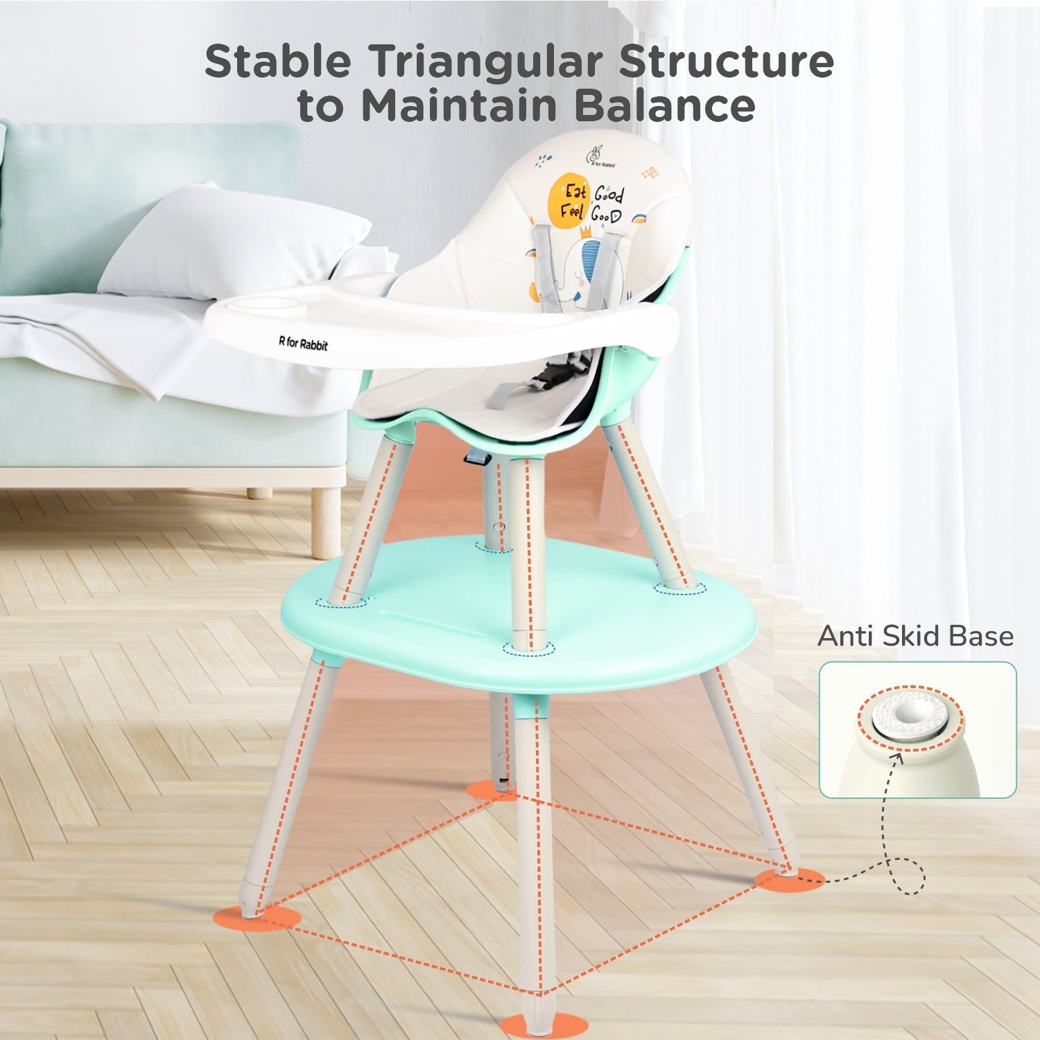 R For Rabbit Cherry Berry Tusky convertable chair - HCCBTGRC6