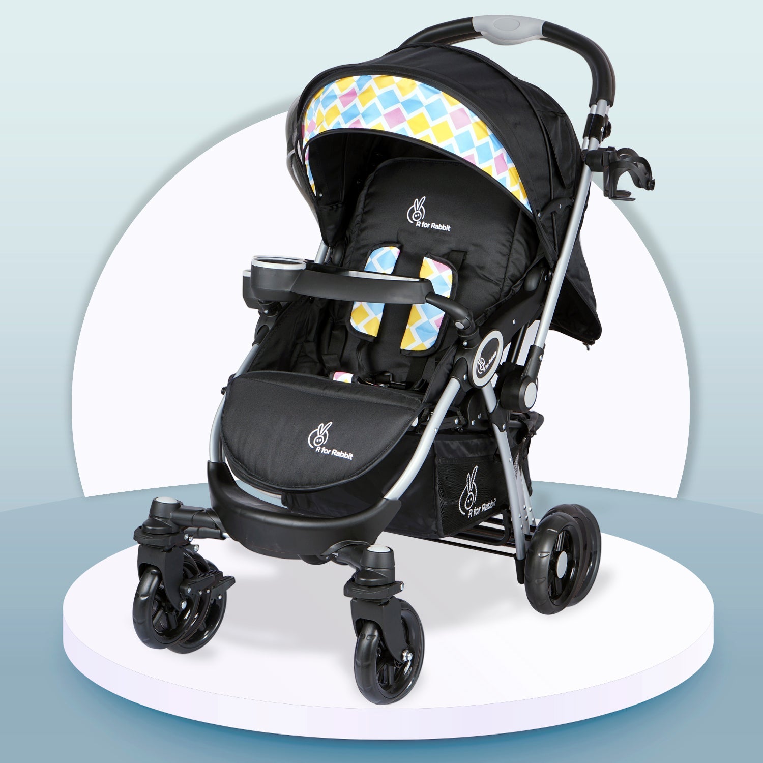 R for Rabbit Chocolate Ride Baby Strollers - Black Multi - STCRBM1