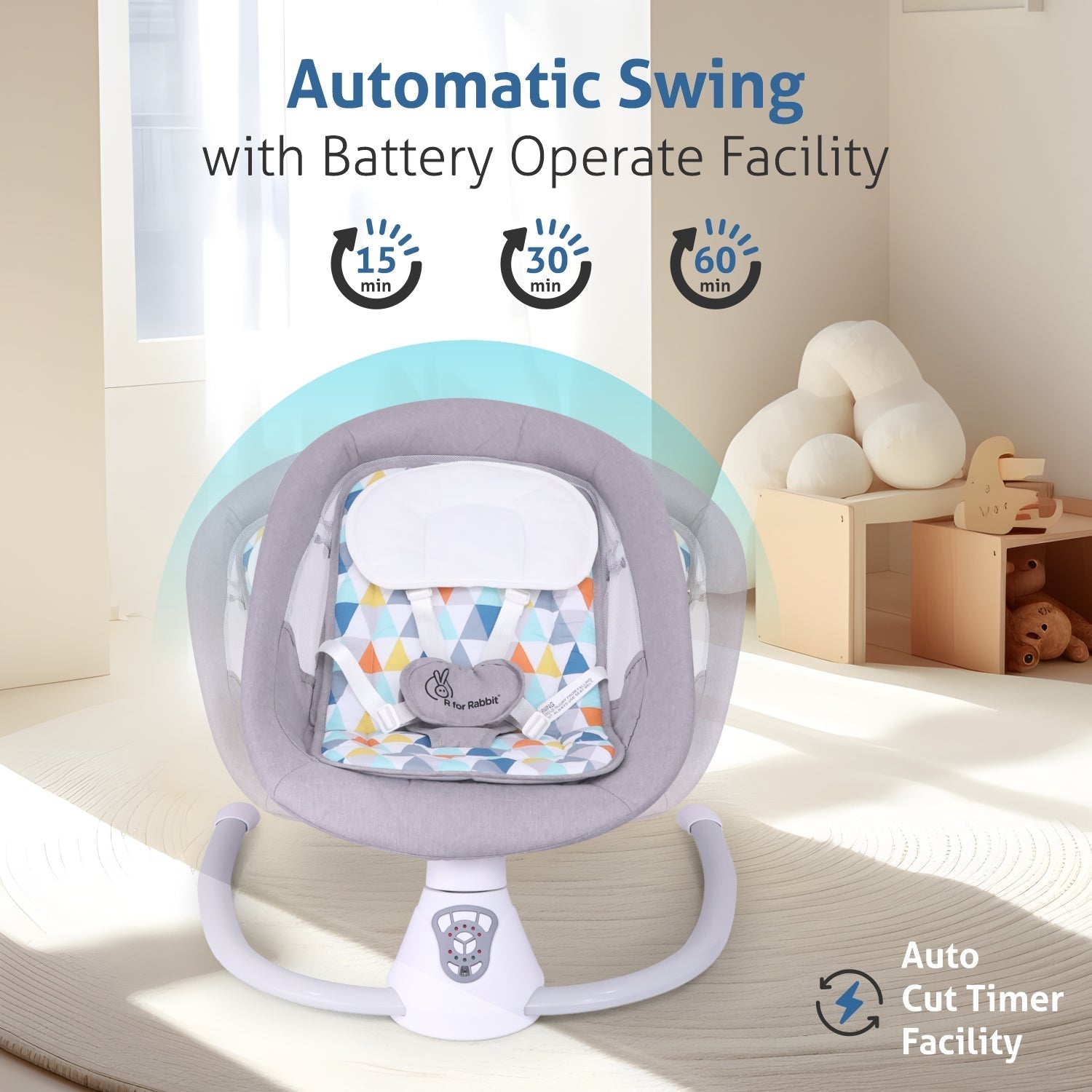 R for Rabbit Cocoon The Smart Auto Baby Swing - Swings