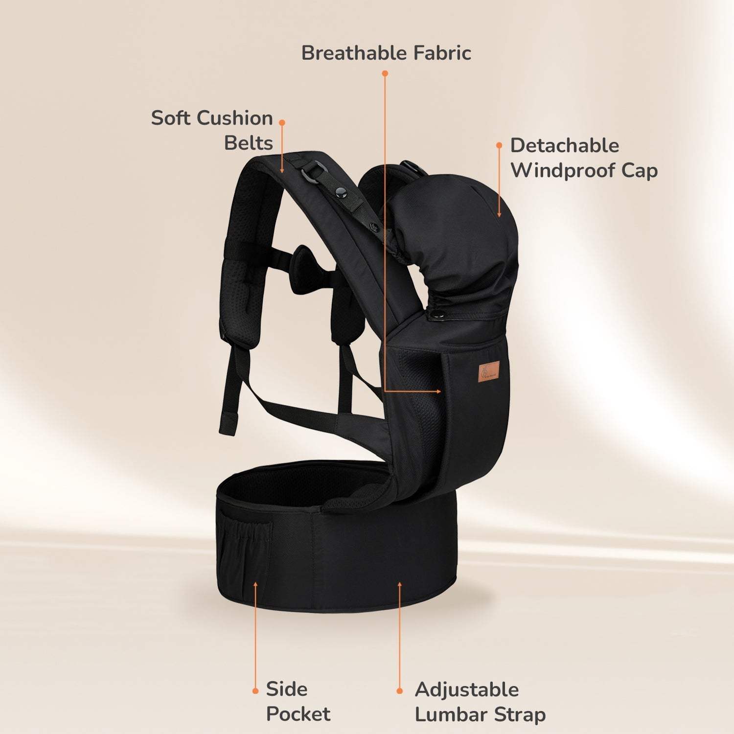 R for Rabbit Comfy Hug Ergo baby carrier - BCCHEBL1
