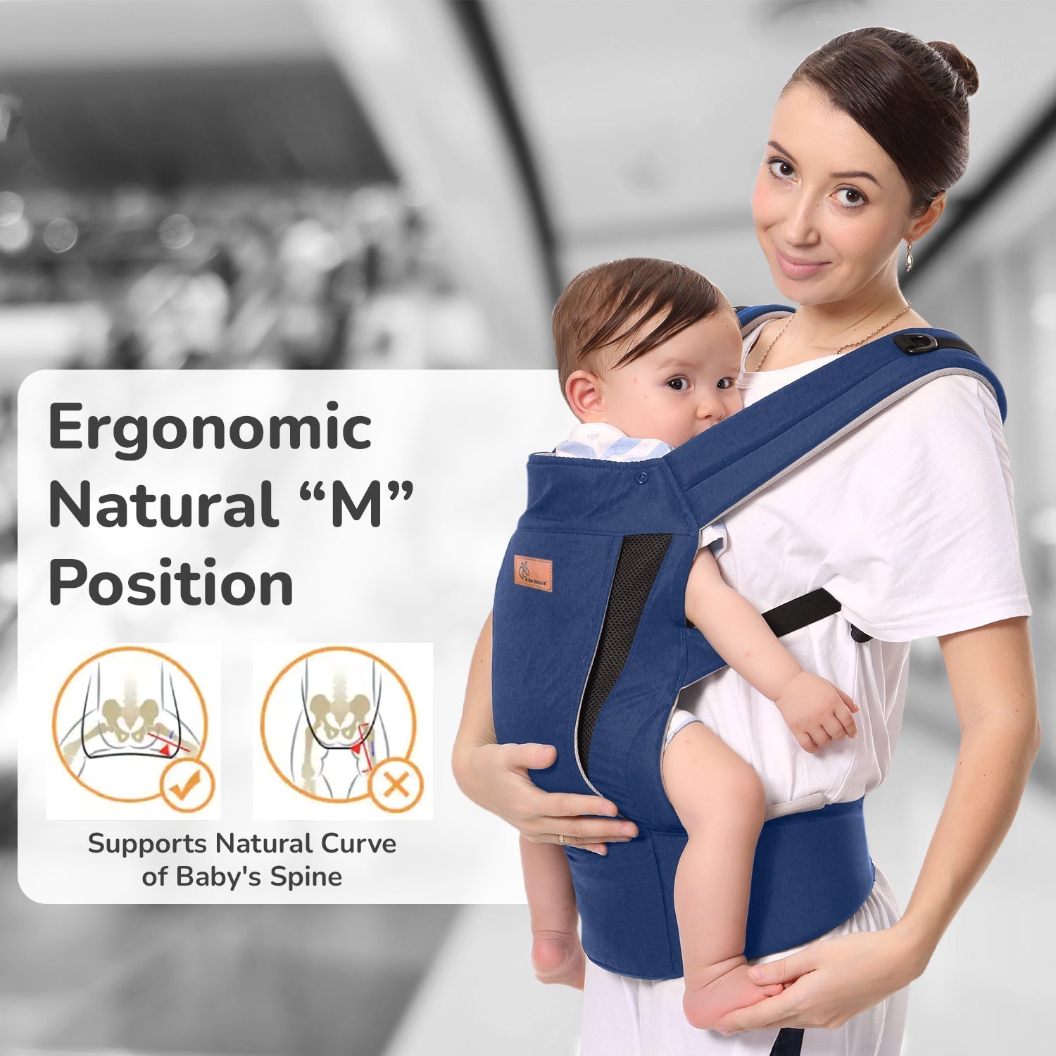 R for Rabbit Comfy Hug Ergo baby carrier - BCCHEBL1