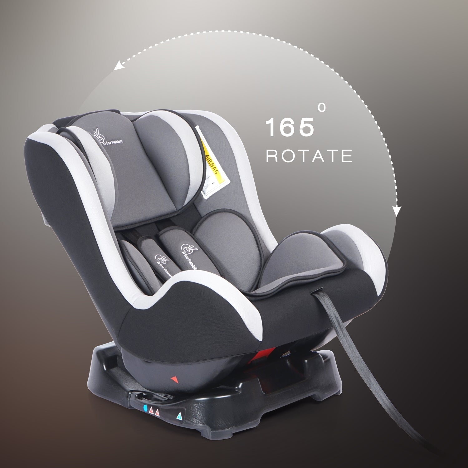 R for Rabbit Convertible Baby Car Seat Jack N Jill - Black Grey - CCJJBG1
