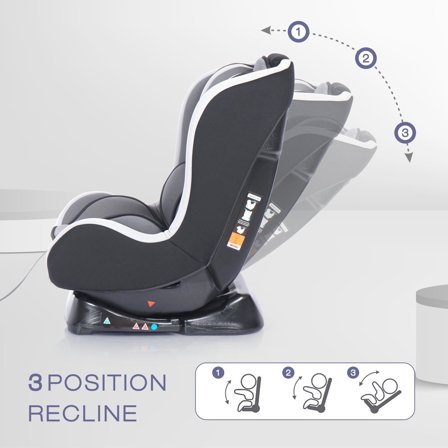 R for Rabbit Convertible Baby Car Seat Jack N Jill - Black Grey - CCJJBG1