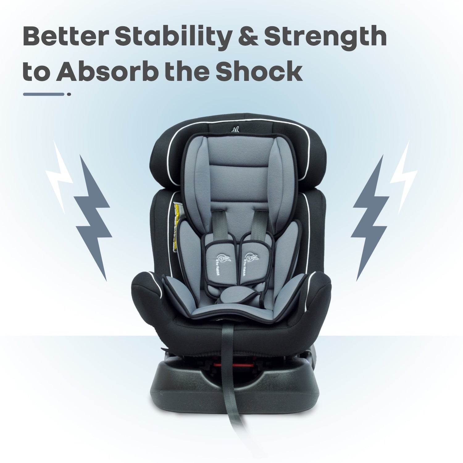 R for Rabbit Convertible Baby Car Seat Jack N Jill Grand - Black Grey - CCJJBG3