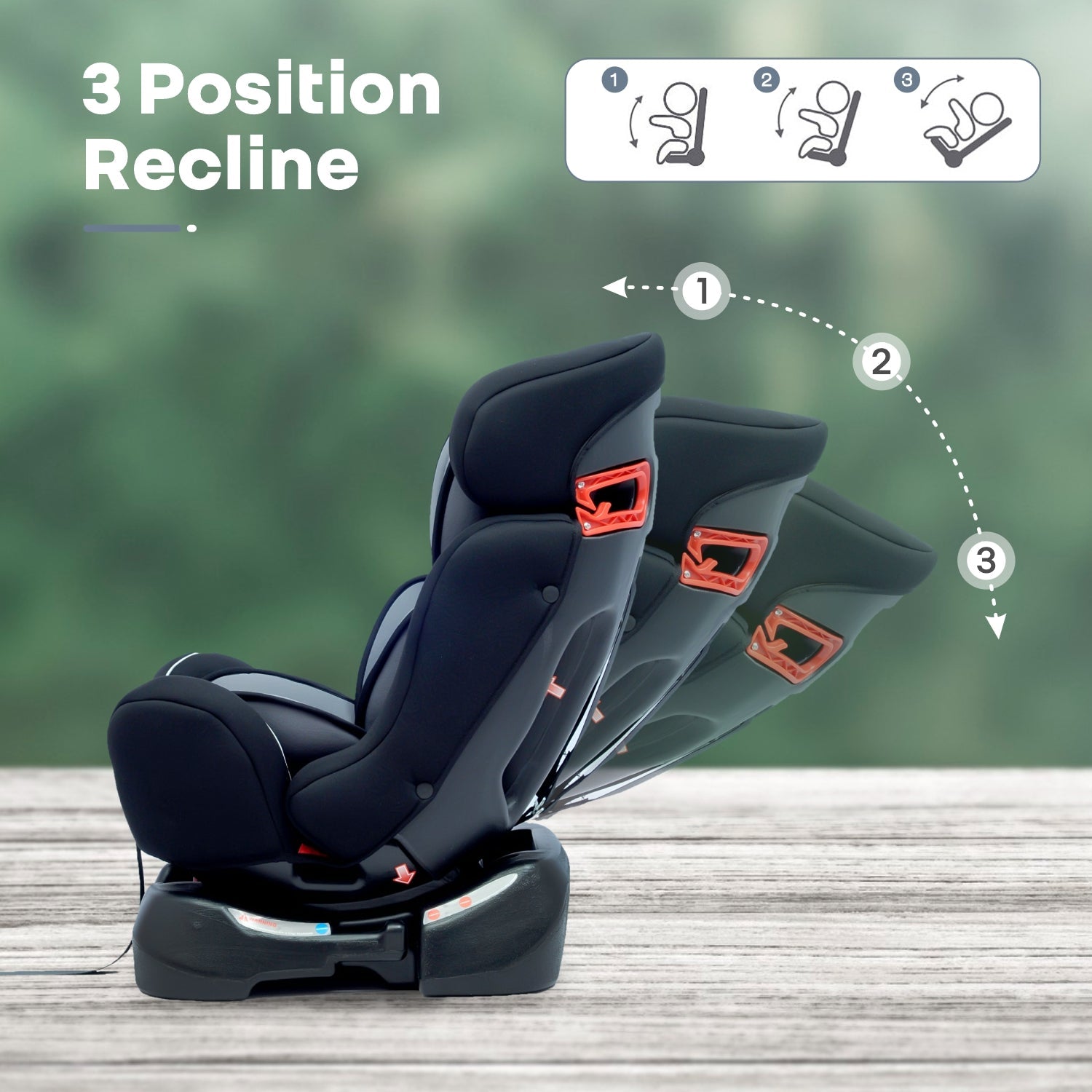 R for Rabbit Convertible Baby Car Seat Jack N Jill Grand - Black Grey - CCJJBG3
