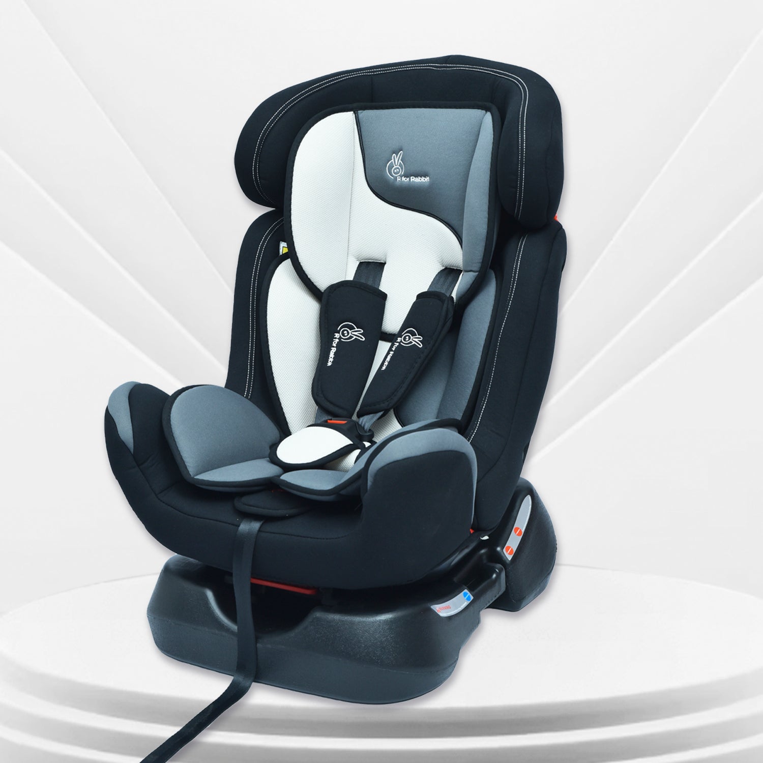 R for Rabbit Convertible Baby Car Seat Jack N Jill Grand - Black Multicolor - CCJJBM3
