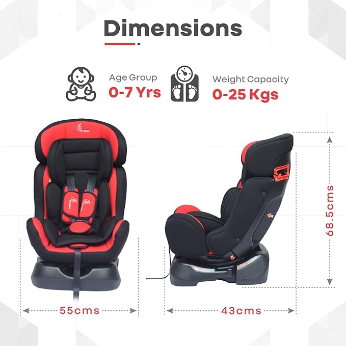 R for Rabbit Convertible Baby Car Seat Jack N Jill Grand- Red Black - CCJJRB3