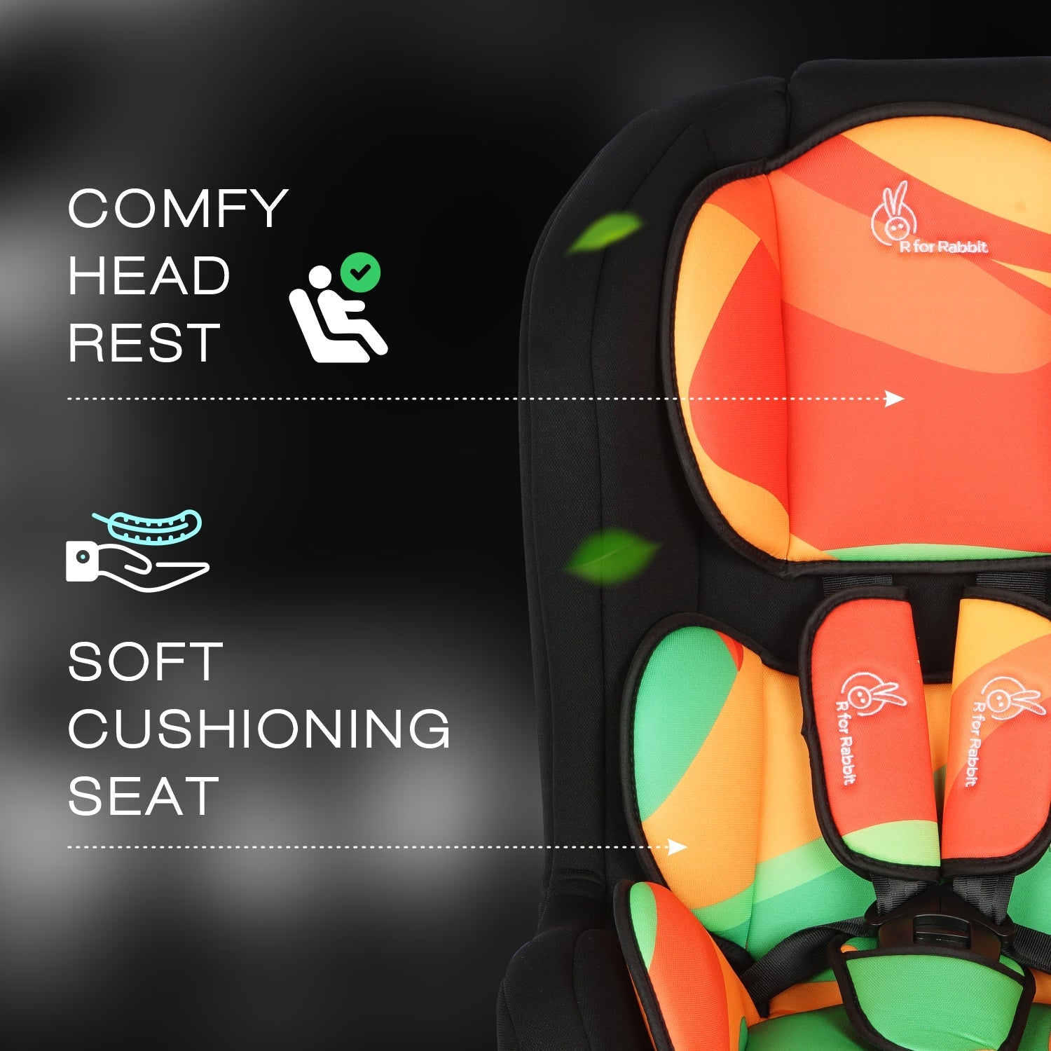 R for Rabbit Convertible Baby Car Seat Jack N Jill - Multicolor - CCJJCF1