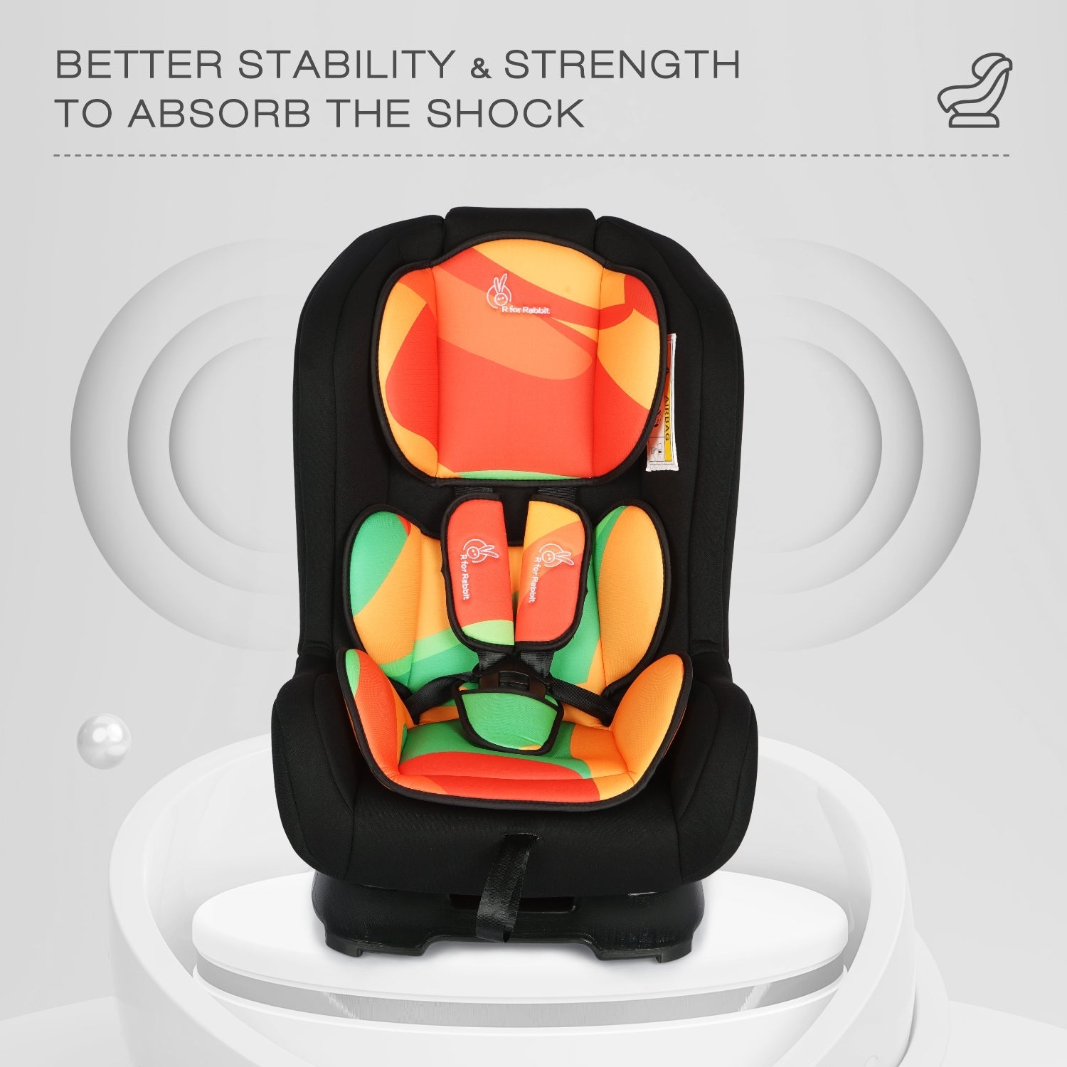 R for Rabbit Convertible Baby Car Seat Jack N Jill - Multicolor - CCJJCF1
