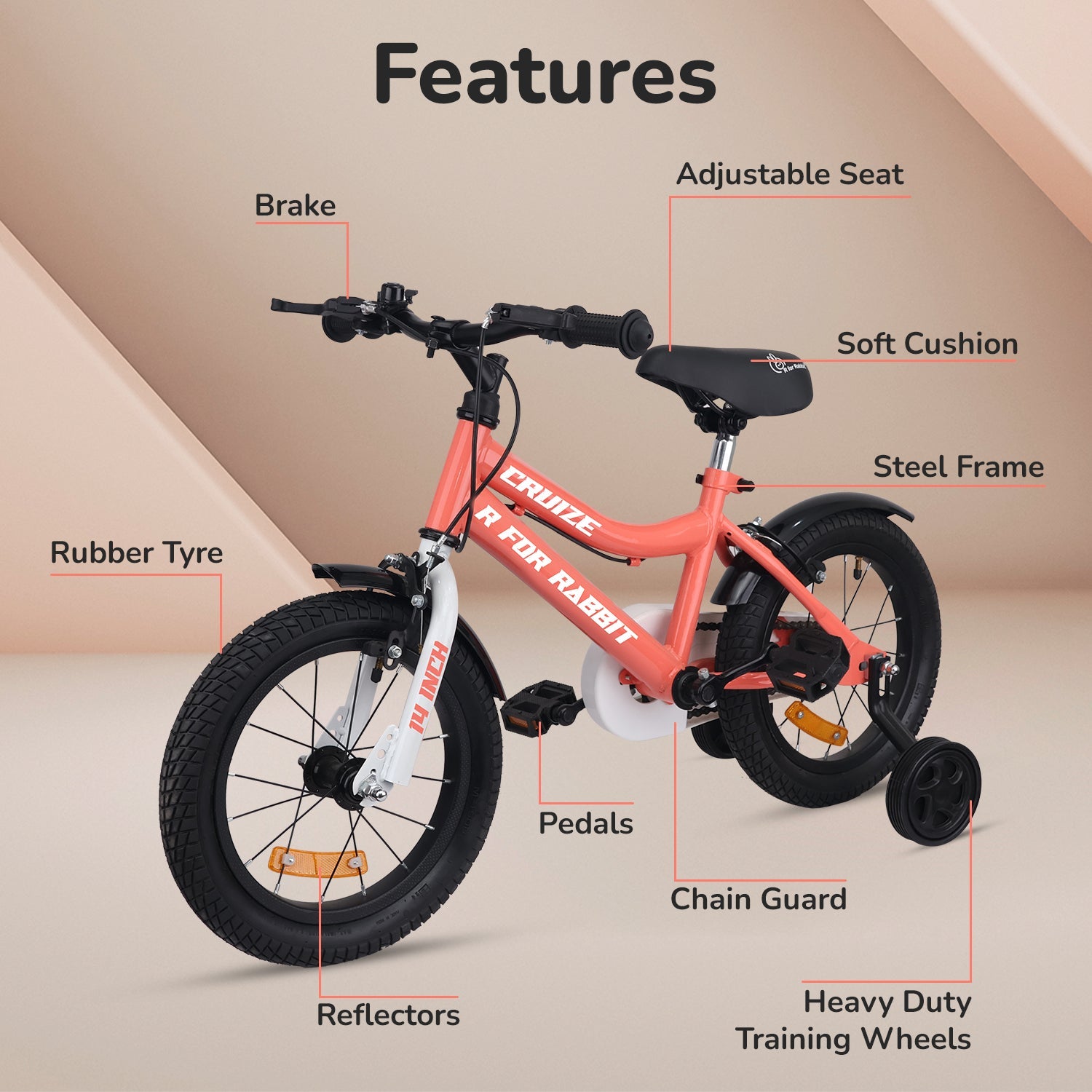 R for Rabbit Cruize 14' Bicycle - BLCRPE14