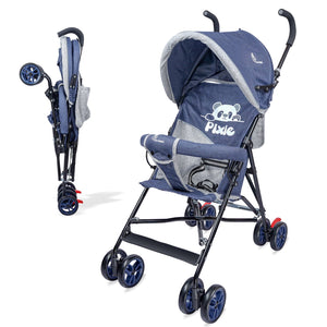R for Rabbit Cute Little Pixie Buggy - Blue Grey - Baby Stroller & Prams
