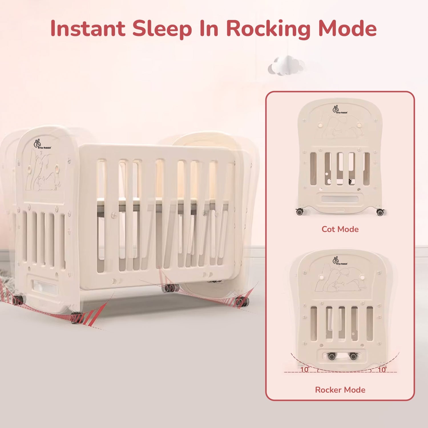 R For Rabbit Dream N Play cot - CTDNPBE01
