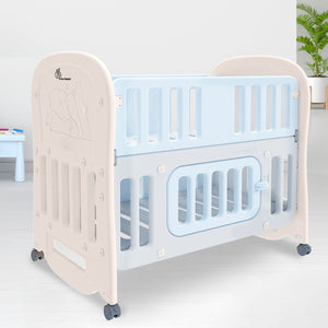 R for Rabbit Dream N Play Plus Cot - Grey Blue Baby Crib