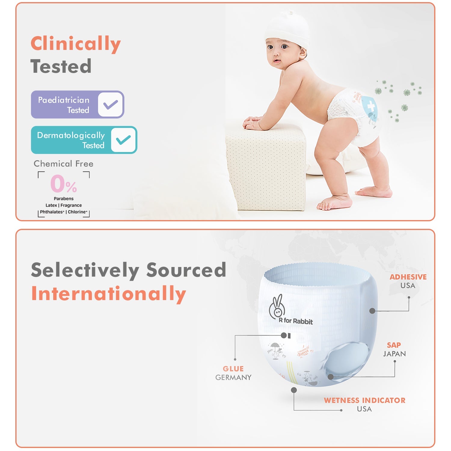 R for Rabbit Feather Diaper Pants - XL - Pack of 24 Baby Diaper