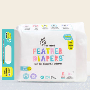 R for Rabbit Feather Diaper Pants - XL - Pack of 24 Baby Diaper