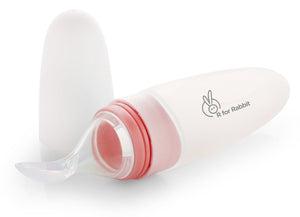 R for Rabbit First Feed Feeding Spoon- Pink - FSFFP01