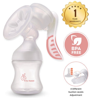 R For Rabbit First Feed Manual Breast Pump - Pink - BPFFPK1