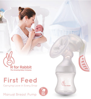 R For Rabbit First Feed Manual Breast Pump - Pink - BPFFPK1