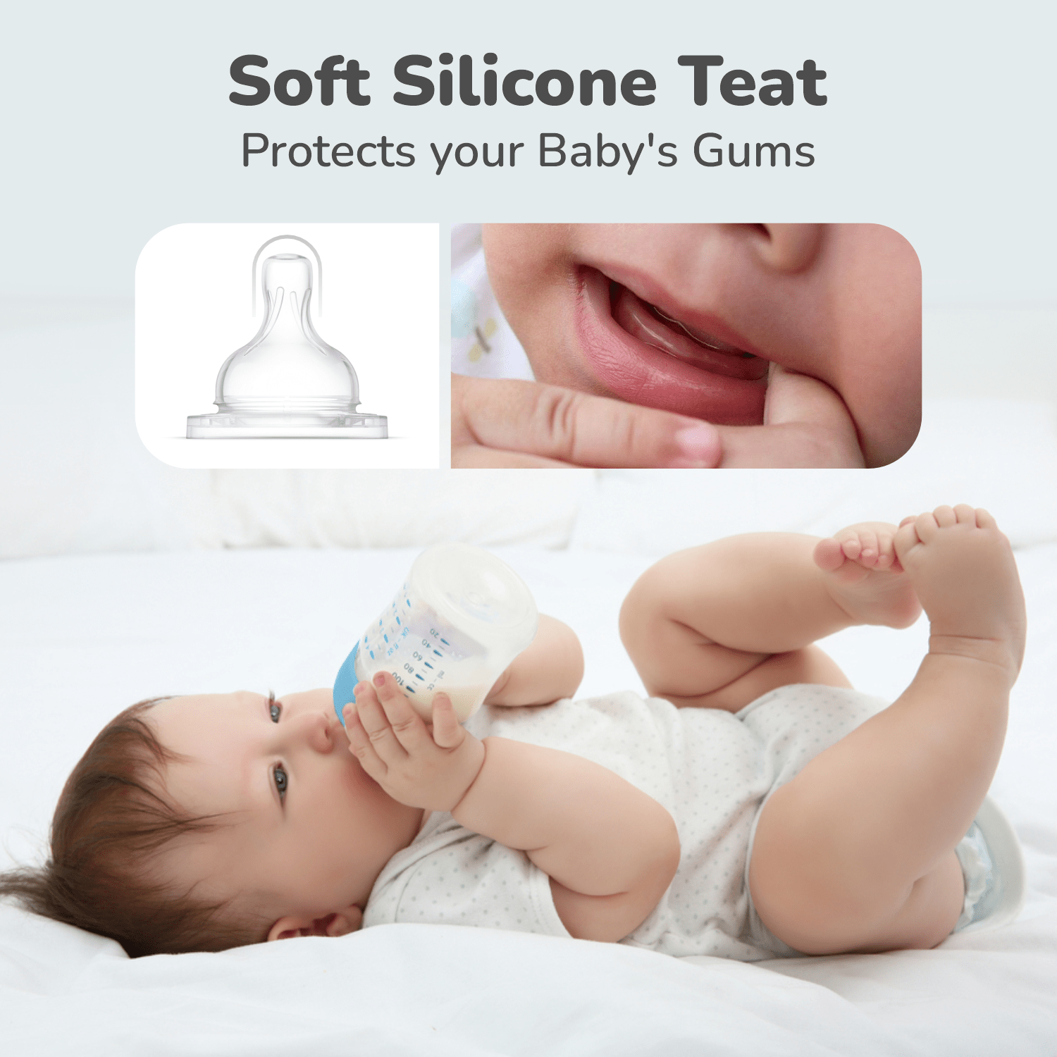R for Rabbit First Feed Silicone Teat (Pack of 2) - M Size - FFSTP2M03