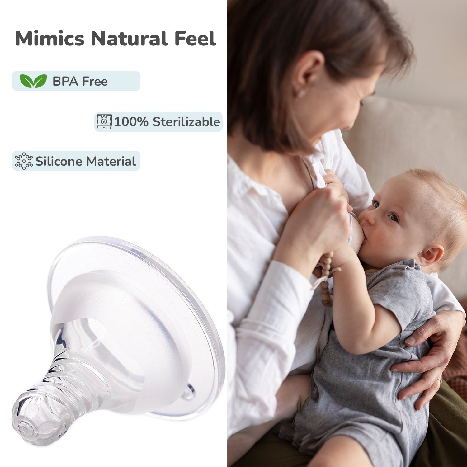 R for Rabbit First Feed Silicone Teat (Pack of 2) - M Size - FFSTP2M03