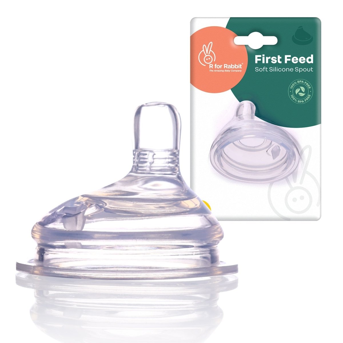 R for Rabbit First Feed Soft Silicon Spout (Steebo Giffy) - FFSSG2