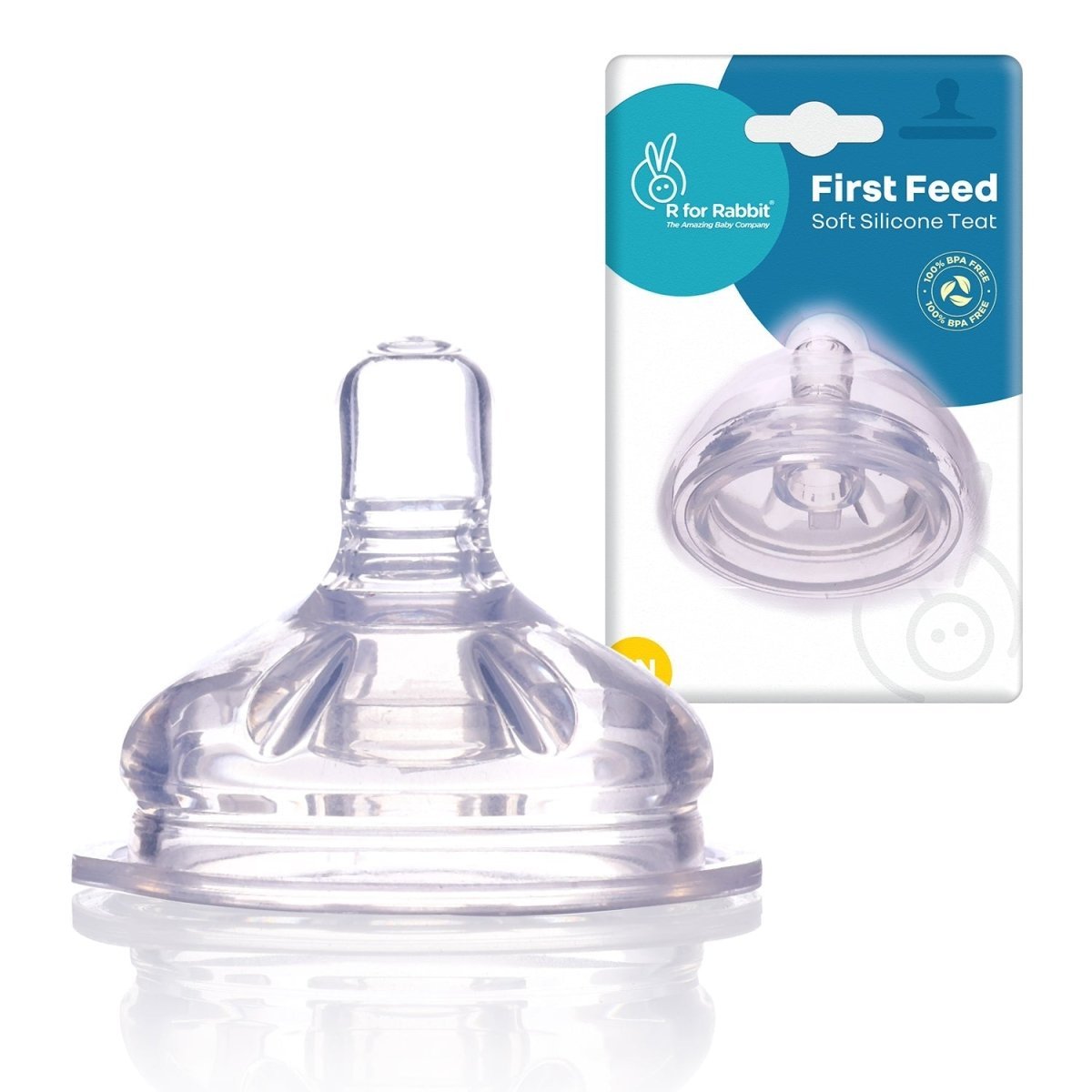 R for Rabbit First Feed Soft Silicone Teat (Steebo Giffy) - FFSTG2
