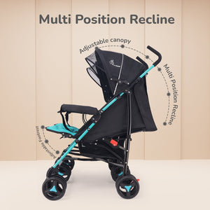 R for Rabbit Ginny And Johnny Twin Strollers & Pram - Black Blue - Baby Stroller & Prams