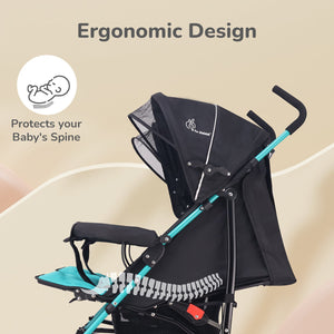 R for Rabbit Ginny And Johnny Twin Strollers & Pram - Black Blue - Baby Stroller & Prams