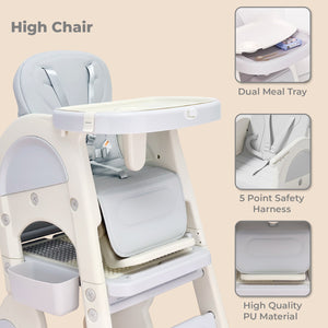 R for Rabbit Grow N Play Multi - Functional Smart Convertible High Chair For Kids - Baby High Chair