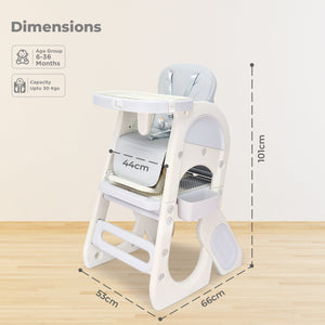 R for Rabbit Grow N Play Multi - Functional Smart Convertible High Chair For Kids - Baby High Chair