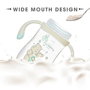 R for Rabbit Hippo Baby Straw Sipper - Green - Sippers