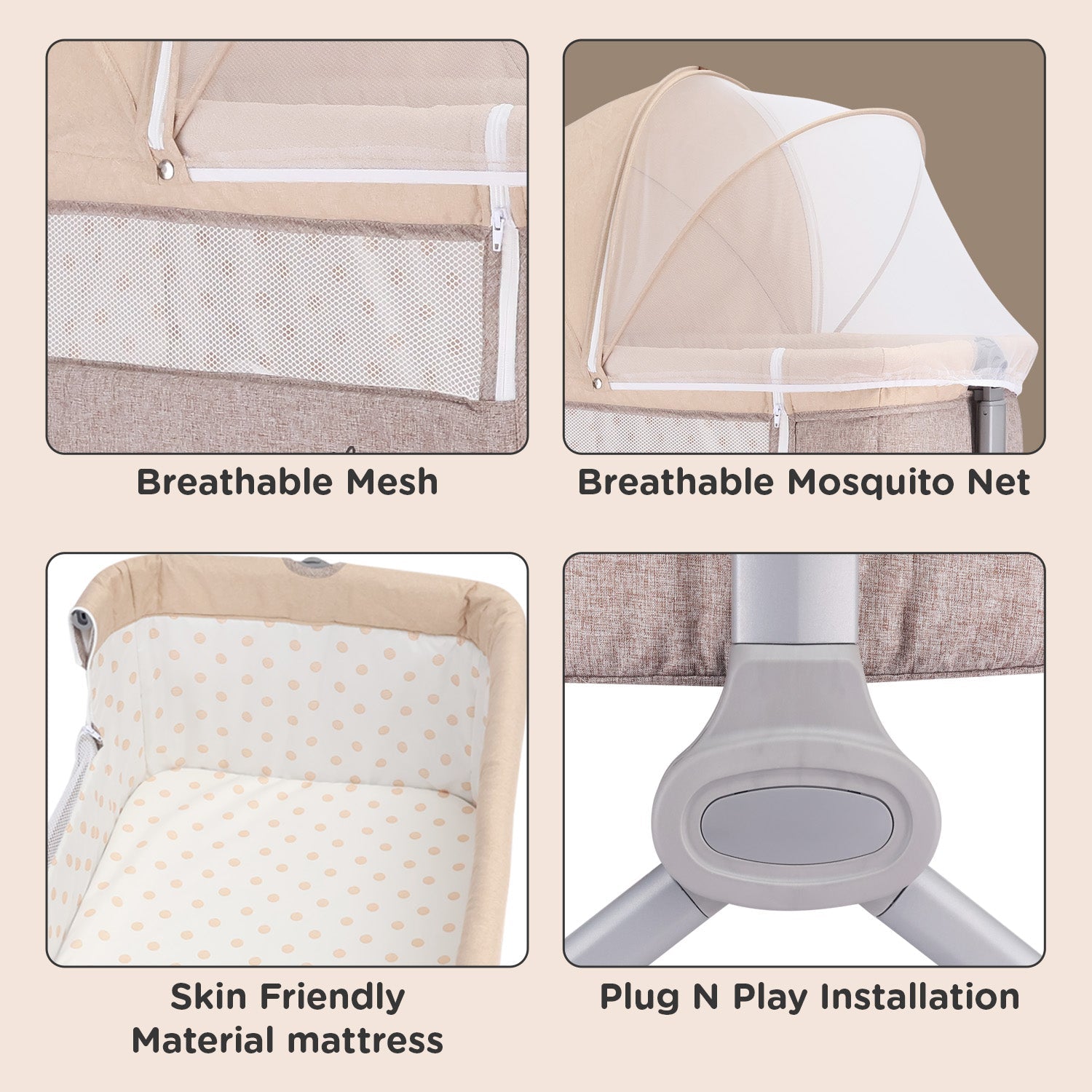 R for Rabbit Hop A Little Baby Cot - CTHLBE03