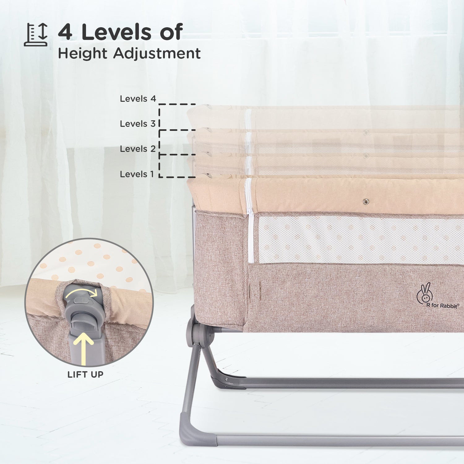 R for Rabbit Hop A Little Baby Cot - CTHLBE03