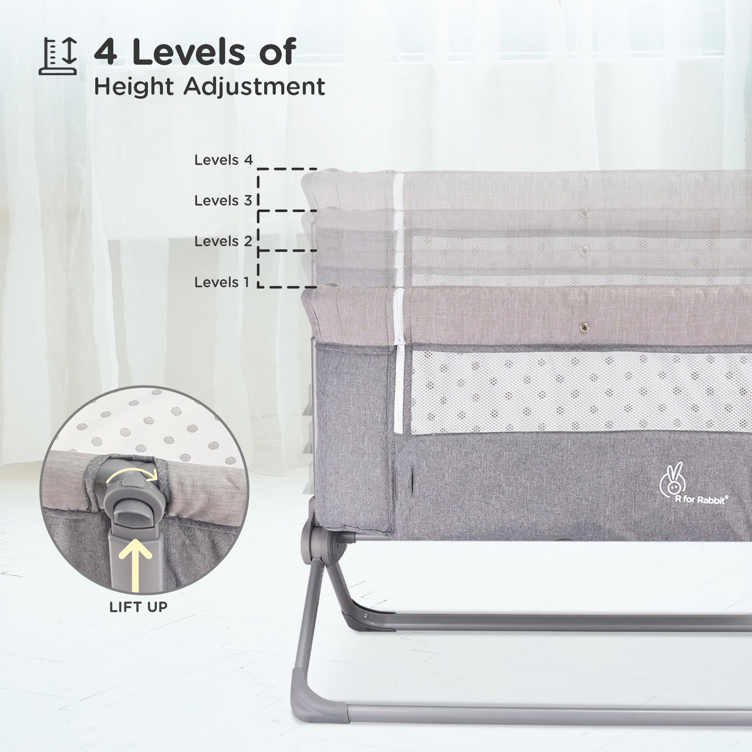 R for Rabbit Hop A Little Baby Cot - CTHLBE03
