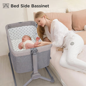 R for Rabbit Hop A Little baby cot - Dark Grey - Baby Cot