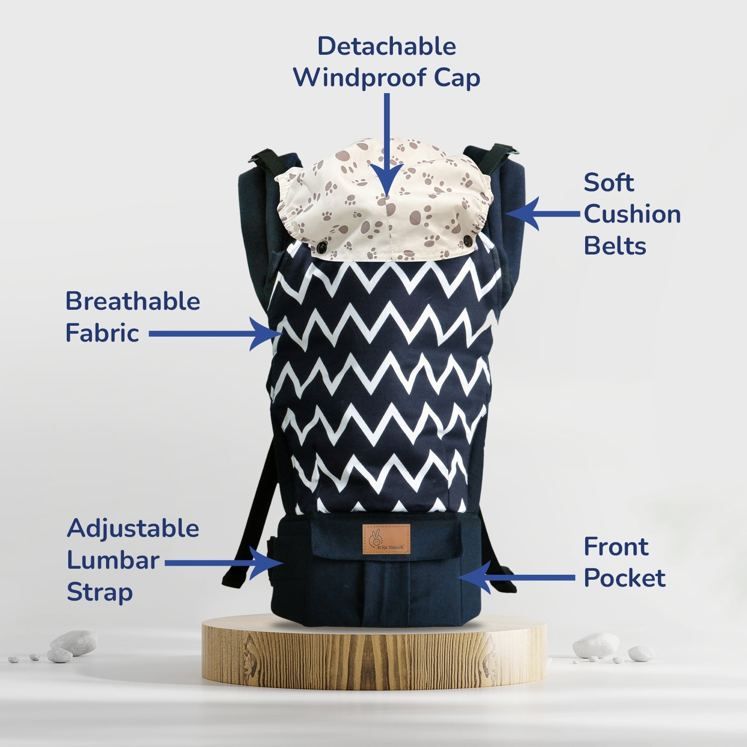  R for Rabbit Hug Me Ergo baby carrier - BCHMEBK3