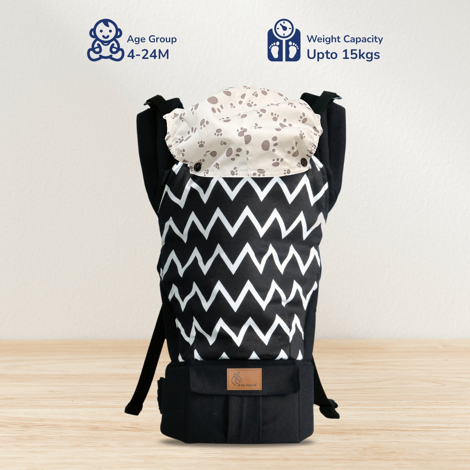  R for Rabbit Hug Me Ergo baby carrier - BCHMEBK3