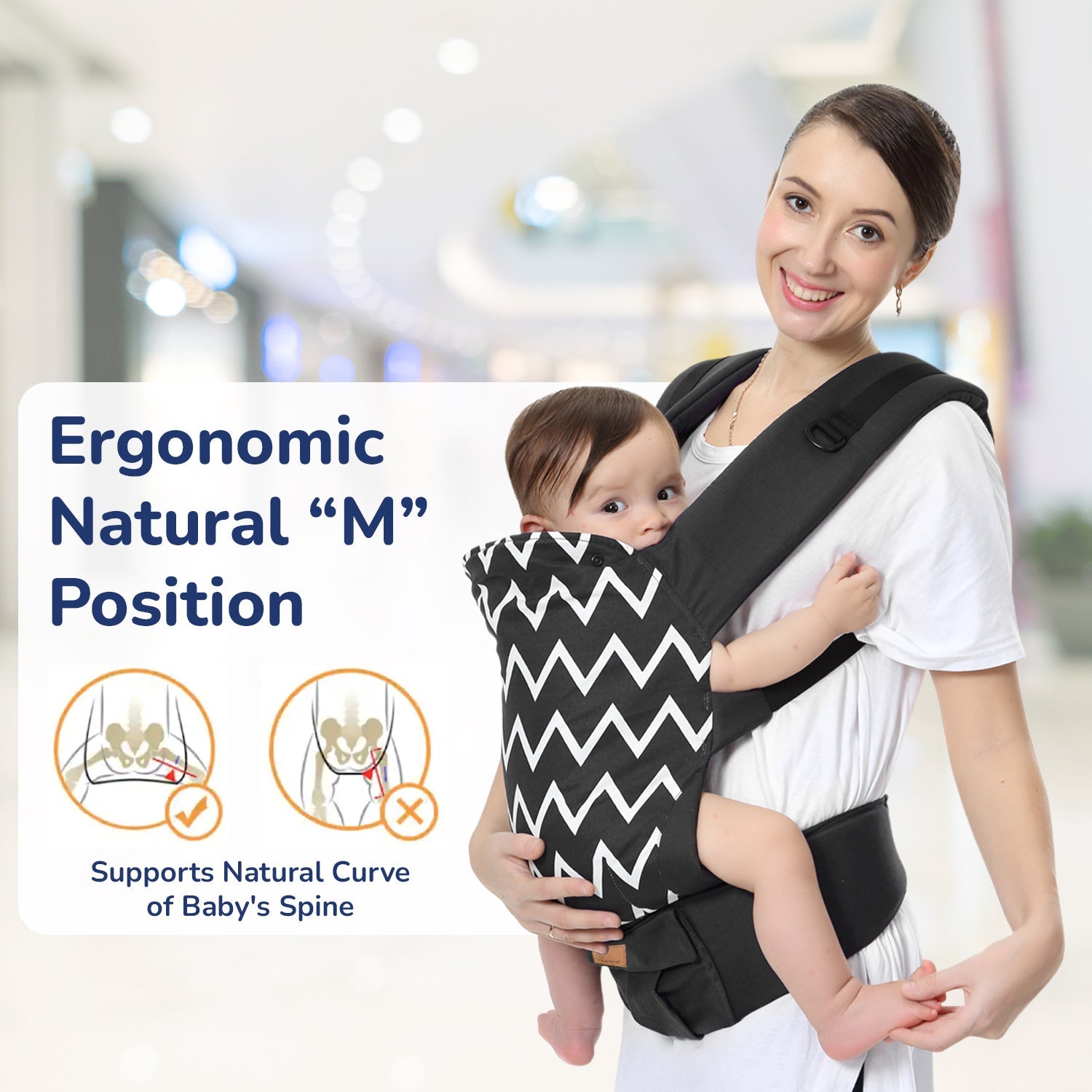  R for Rabbit Hug Me Ergo baby carrier - BCHMEBK3