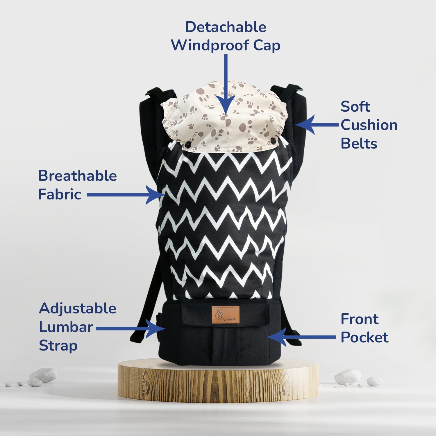  R for Rabbit Hug Me Ergo baby carrier - BCHMEBK3