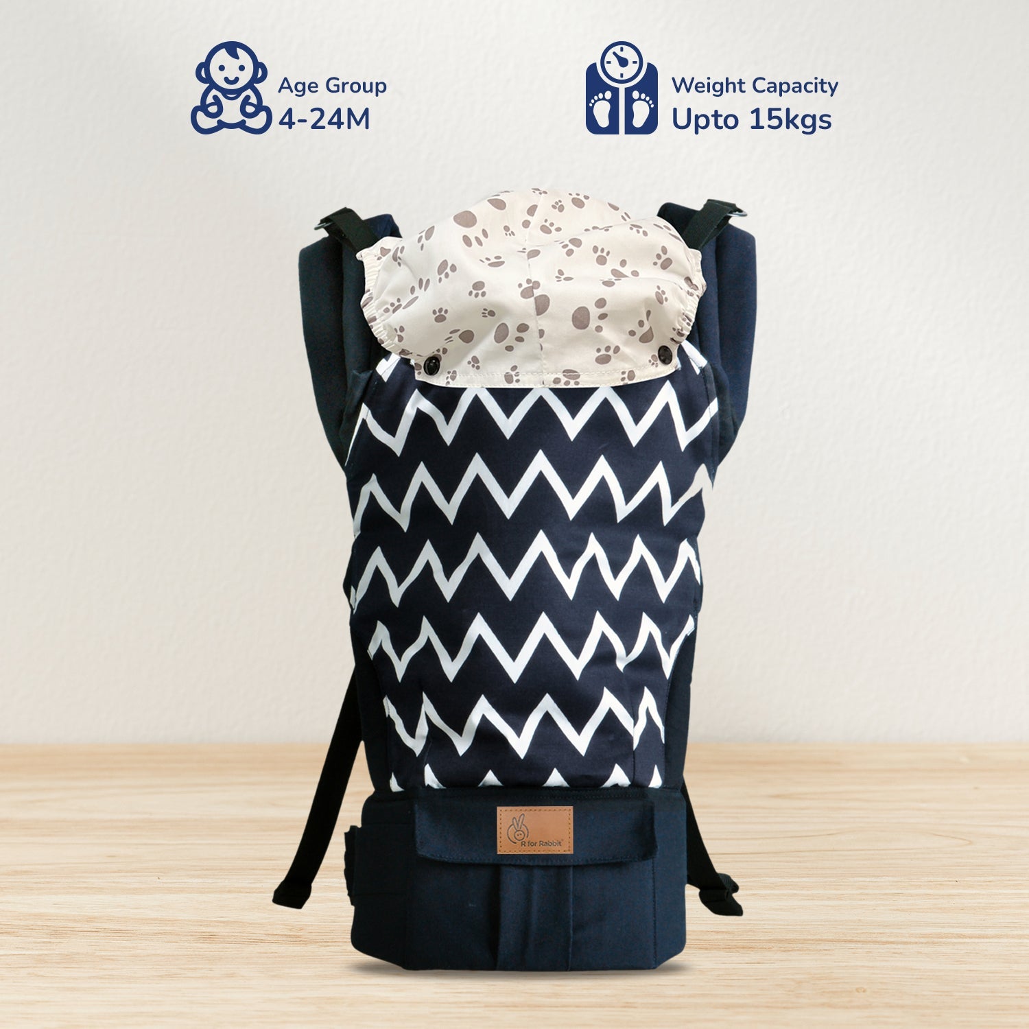  R for Rabbit Hug Me Ergo baby carrier - BCHMEBK3