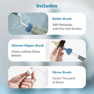 R for Rabbit Hygo Care Teddy - Grey Blue Bottle Cleaning Accessories