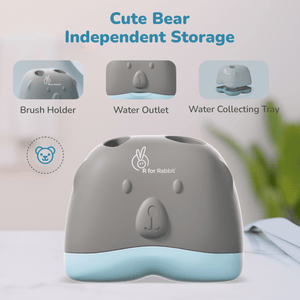 R for Rabbit Hygo Care Teddy - Grey Blue Bottle Cleaning Accessories