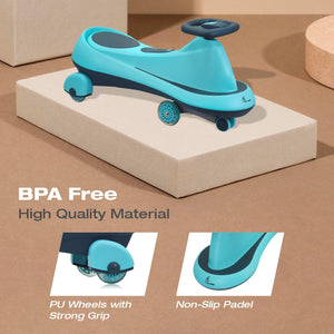 R for Rabbit Iya Iya Drift Swing Car Sky Blue Ride ons and Toys - Ride on Toys